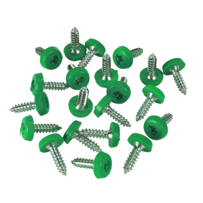 Green Numberplate Screws 4.8 x 18mm - Pack of 50 - PTNPG - Farming Parts