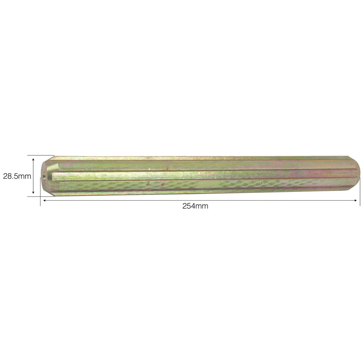 PTO Splined Shaft - Full Length - 1 1/8'' - 6 Spline, Length: 254mm. - S.282 - Farming Parts