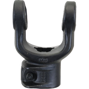 A PTO Yoke - Quick Release (U/J Size: 22 x 54.8mm, Size: 1 3/8''-6 Spline), branded as Sparex Part No.S.6008, with a dark finish is viewed from the front against a white background.