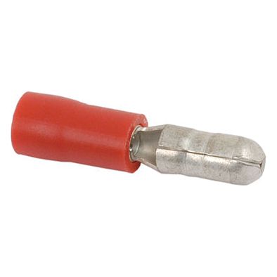 Pre Insulated Bullet Terminal, Standard Grip - Male, 4.0mm, Red (0.5 - 1.5mm)
 - S.12412 - Farming Parts