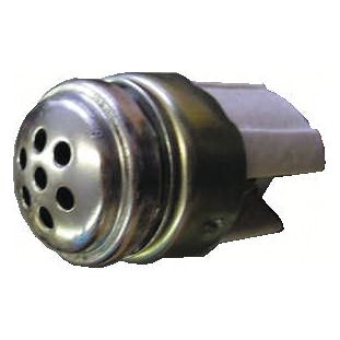 Close-up of a cylindrical metal object with multiple holes on one end, resembling a vintage microphone or intercom component, possibly the Preheater Resistor (Sparex Part No.S.59539) by Sparex, which could be part of old Ford New Holland machinery or an accessory for Case IH International Harvester equipment.