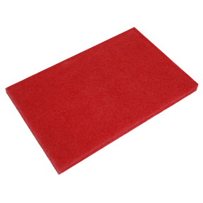 The Sealey Red Buffing Pads 12 x 18 x 1" (RBP1218), available in a pack of 5, are ideal for spray buffing and compatible with various orbital sander brands.