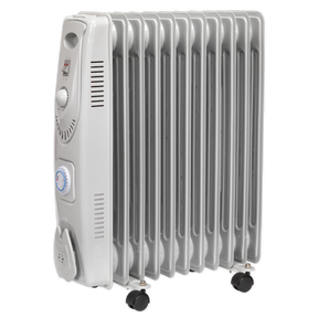 Oil Filled Radiator 2500W/230V 11-Element with Timer - RD2500T - Farming Parts