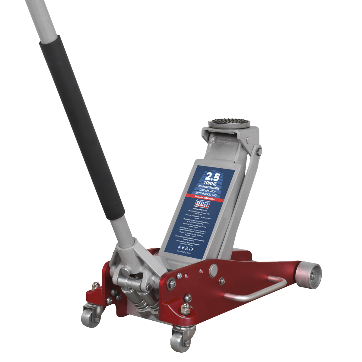 Trolley Jack 2.5 Tonne Aluminium/Steel Rocket Lift - RJAS2500 - Farming Parts