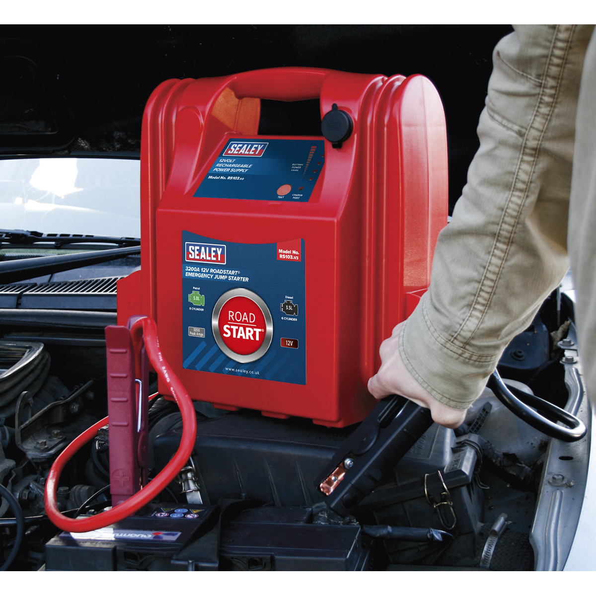 RoadStart® Emergency Jump Starter 12V 3200 Peak Amps - RS103 - Farming Parts