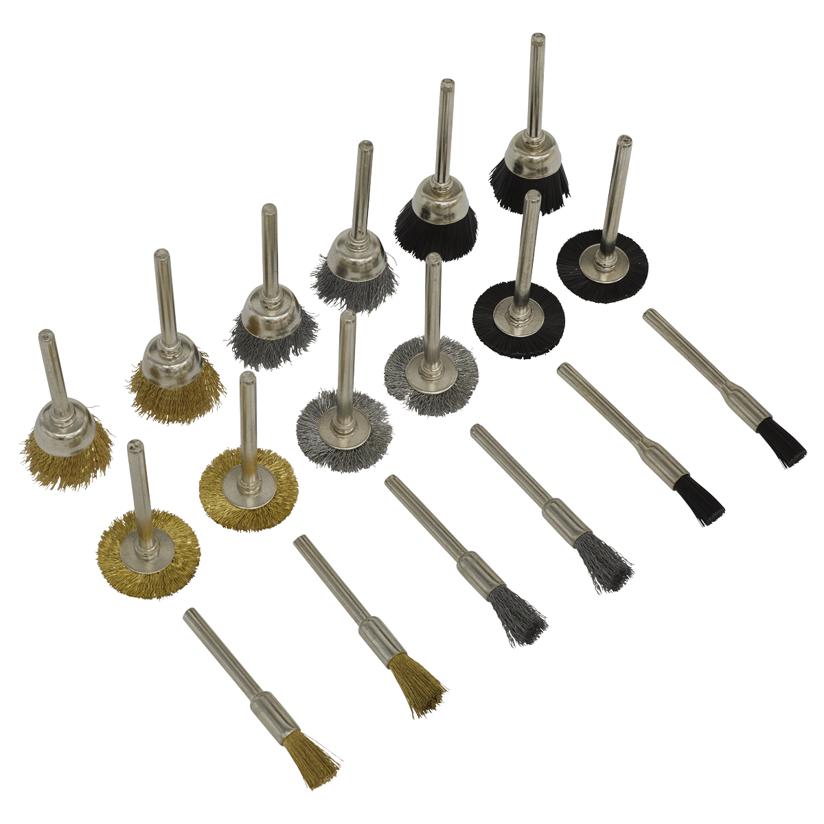 Rotary Tool Brush Set 18pc - RTA18WB - Farming Parts