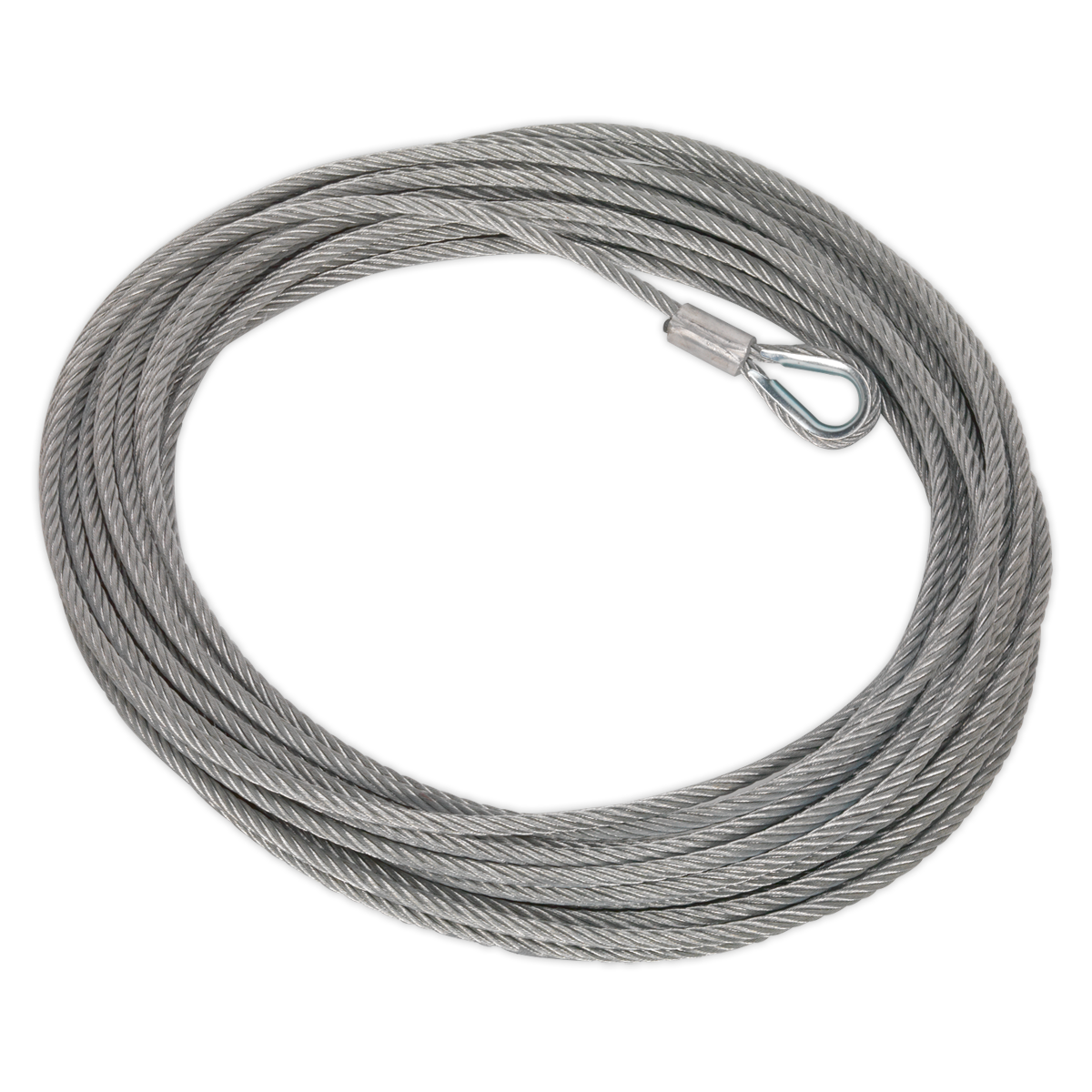 Sealey Wire Rope (Ø10.3mm x 29m), model RW5675.WR, with a looped end fitting, ideal for use with the Recovery Winch RW5675.