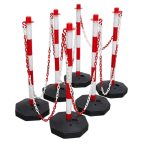 Red/White Post & Chain Kit 25m - RWSBKIT - Farming Parts