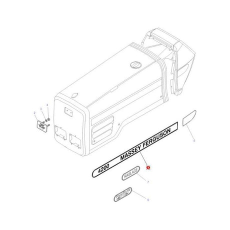 R/H 4270 Decal - 3807913M1 - Massey Tractor Parts