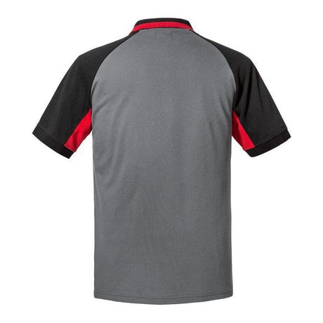 Massey Ferguson Raglan Polo Shirt Cotton Piqué Grey Black Red | X993412102