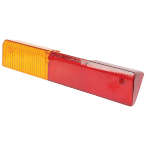 A Sparex Replacement Lens, product number S.56275, designed to fit S.56274 rear left light assemblies, features a red and yellow rectangular shape and is made of durable polycarbonate on a white background.