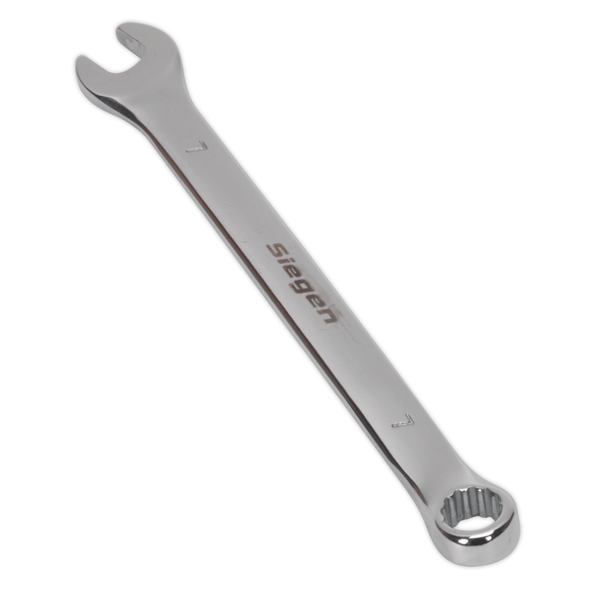 Introducing the Sealey Combination Spanner 7mm - S01007, featuring both an open-end and a box-end on each side. Expertly crafted from durable Chrome Vanadium steel and finished with a sleek, shiny metal look, this high-quality tool is backed by a lifetime guarantee. It's an exceptional addition to any Sealey tools collection.