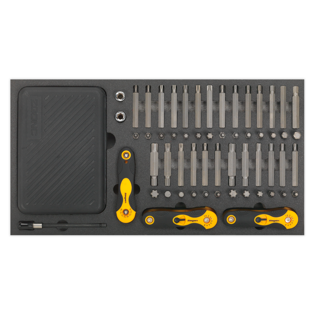 Tool Tray with Specialised Bits & Folding Hex Keys 192pc - S01126 - Farming Parts