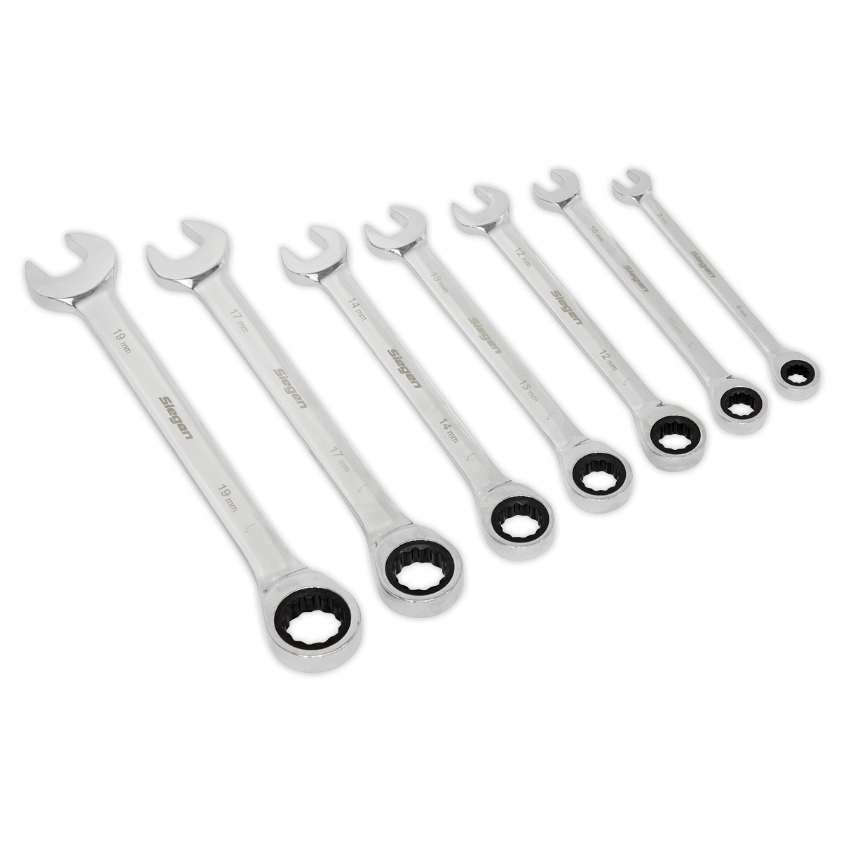 Ratchet Combination Spanner Set 7pc Metric - S01142 - Farming Parts