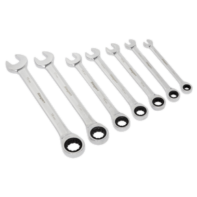 Ratchet Combination Spanner Set 7pc Metric - S01142 - Farming Parts