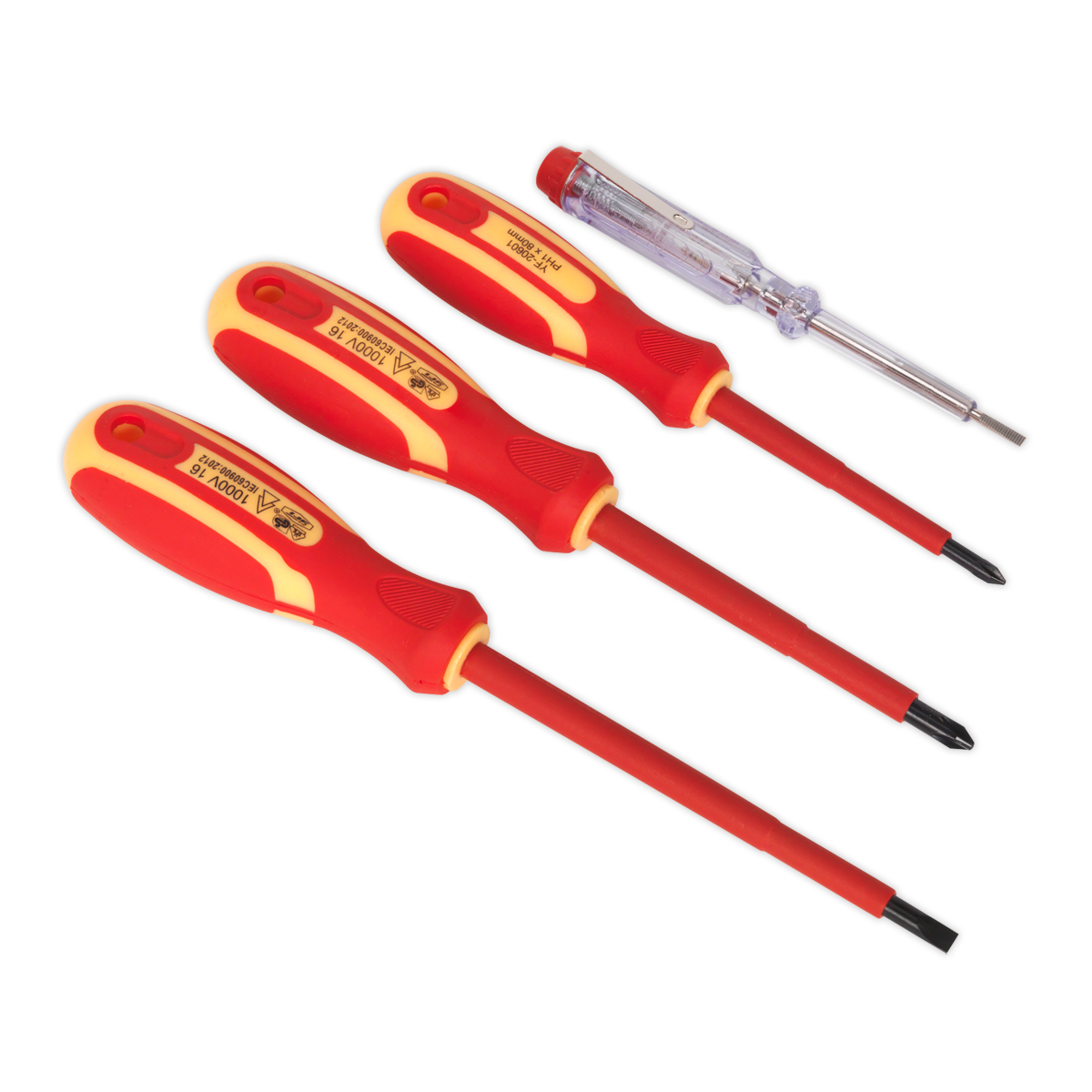 Electrician's Screwdriver Set 4pc VDE Approved - S01155 - Farming Parts
