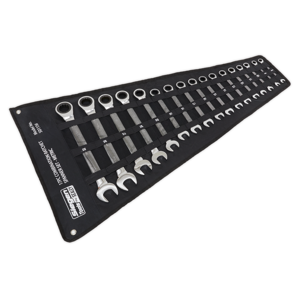 Combination Ratchet Spanner Set 17pc Metric - S01156 - Farming Parts