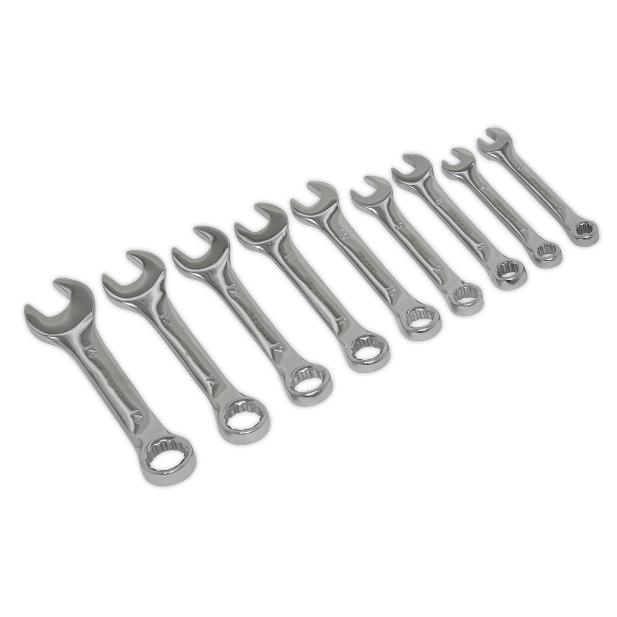 Stubby Combination Spanner Set 9pc - Metric - S01157 - Farming Parts