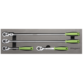 Ratchet Wrench Set 4pc 1/2"Sq Drive Flip Reverse - S01231 - Farming Parts