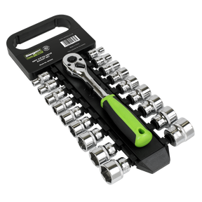 Socket Set 19pc 3/8"Sq Drive 6pt WallDrive® Metric - S01243 - Farming Parts