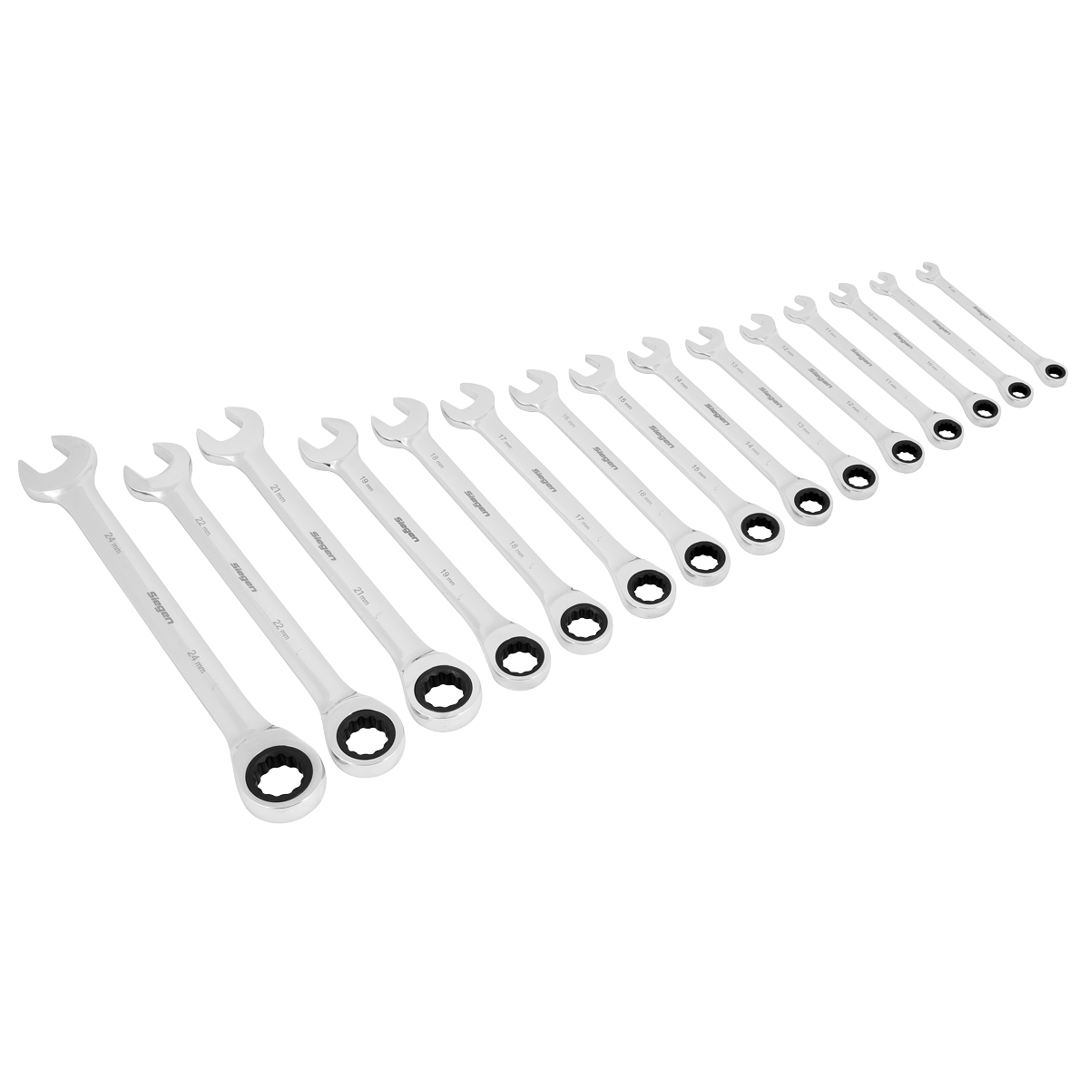 Combination Ratchet Spanner Set 15pc Metric - S01247 - Farming Parts