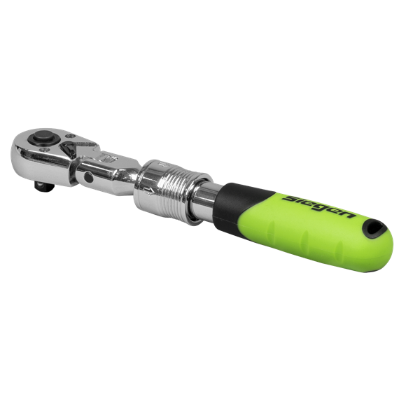 Siegen Extendable Flexi-Head Ratchet Wrench 1/4"Sq Drive - SE-S01294