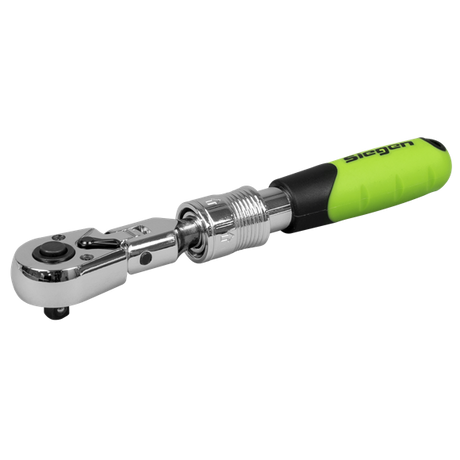 Siegen Extendable Flexi-Head Ratchet Wrench 1/4"Sq Drive - SE-S01294