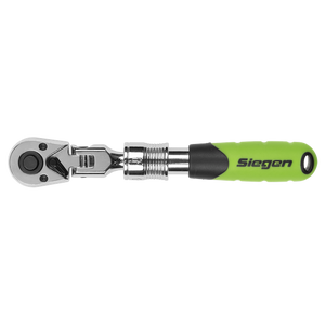 Siegen Extendable Flexi-Head Ratchet Wrench 1/4"Sq Drive - SE-S01294