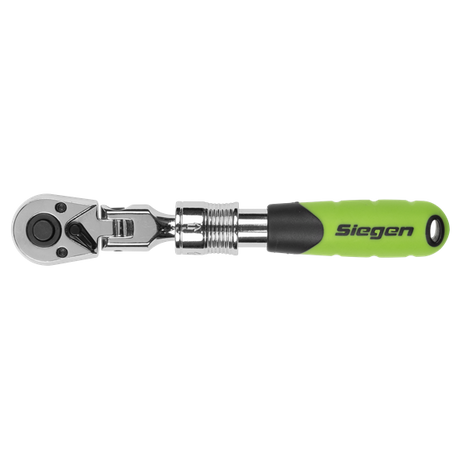 Siegen Extendable Flexi-Head Ratchet Wrench 1/4"Sq Drive - SE-S01294