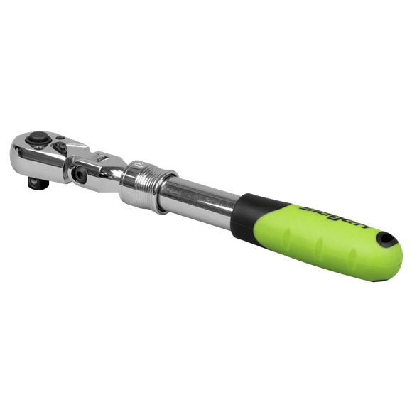 Siegen Extendable Flexi-Head Ratchet Wrench 3/8"Sq Drive - SE-S01295