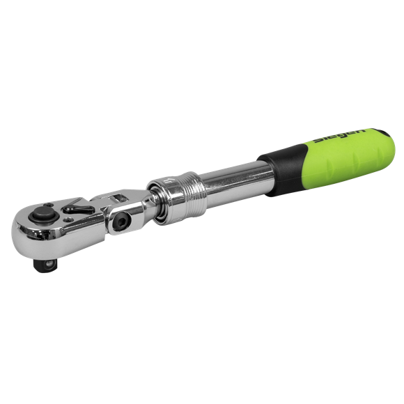 Siegen Extendable Flexi-Head Ratchet Wrench 3/8"Sq Drive - SE-S01295