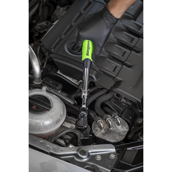 Siegen Extendable Flexi-Head Ratchet Wrench 1/2"Sq Drive - SE-S01296