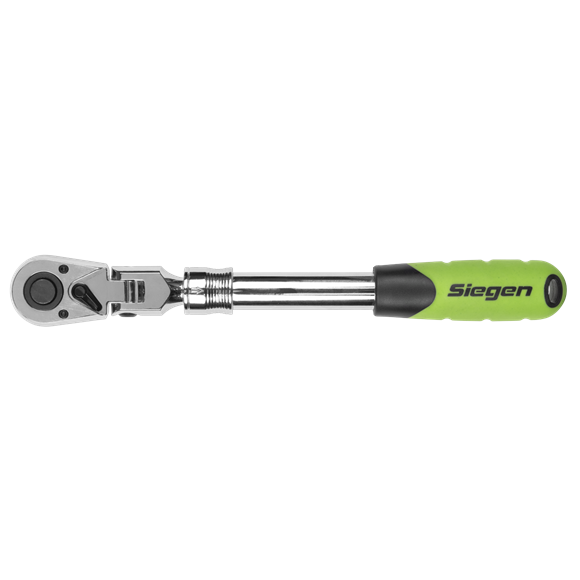 Siegen Extendable Flexi-Head Ratchet Wrench 1/2"Sq Drive - SE-S01296
