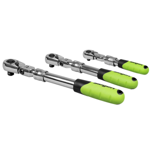 Siegen Extendable Flexi-Head Ratchet Wrench Set 3pc - SE-S01297