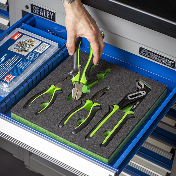 Sealey Siegen Comfort Grip Pliers Set 4pc SE S01298