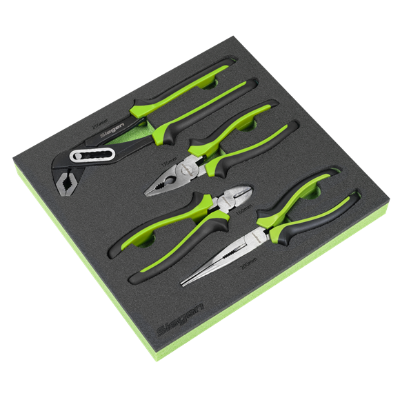 Siegen Comfort Grip Pliers Set 4pc - SE-S01298