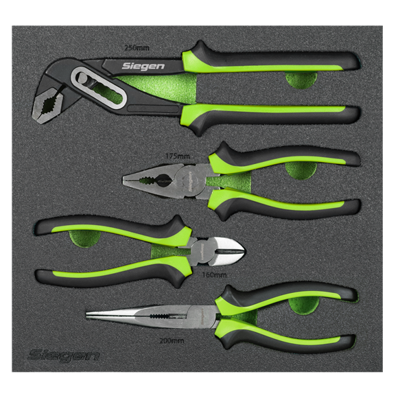 Siegen Comfort Grip Pliers Set 4pc - SE-S01298
