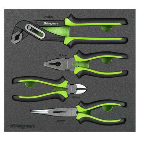 Sealey Siegen Comfort Grip Pliers Set 4pc SE S01298