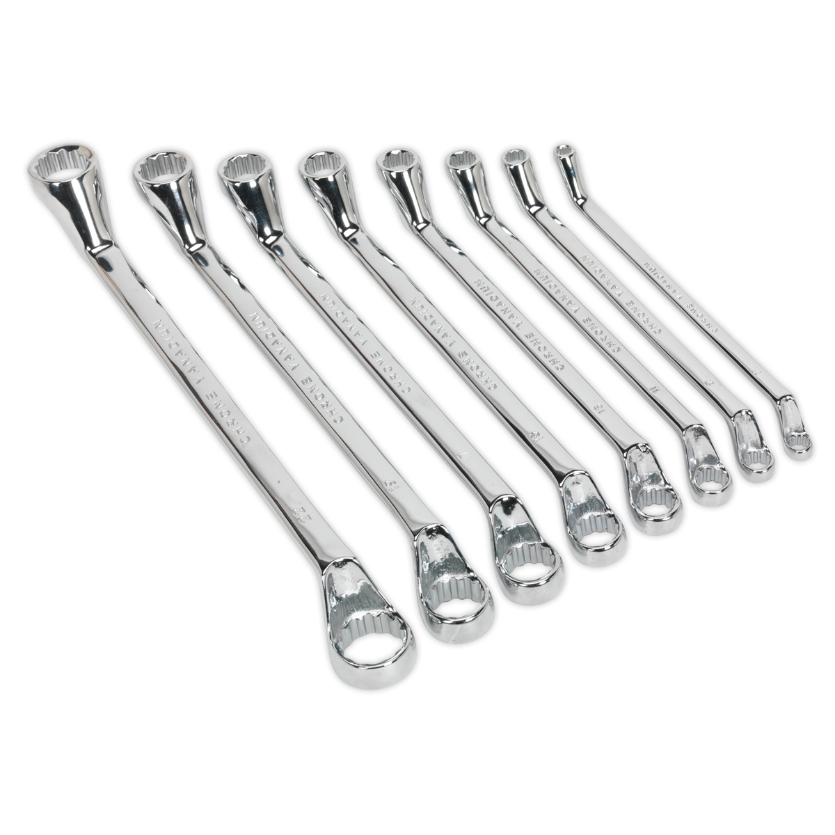 Deep Offset Ring Spanner Set 8pc Metric - S0405 - Farming Parts