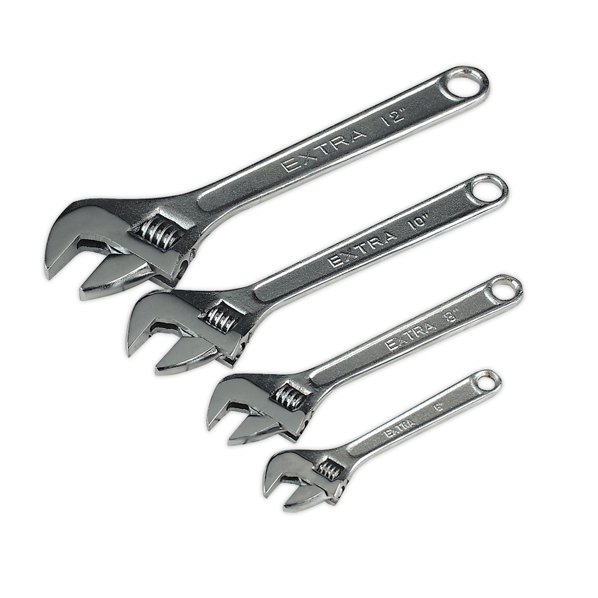 Adjustable Wrench Set 4pc 150, 200, 250 & 300mm - S0449 - Farming Parts