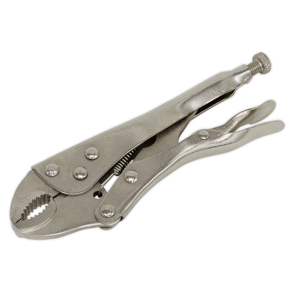 Locking Pliers 175mm Curved Jaw - S0486 - Farming Parts