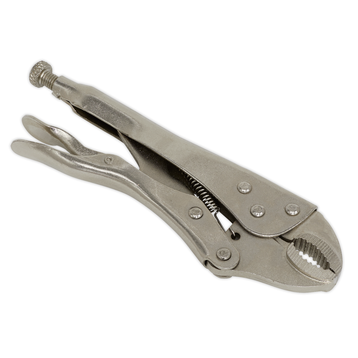 Locking Pliers 175mm Curved Jaw - S0486 - Farming Parts