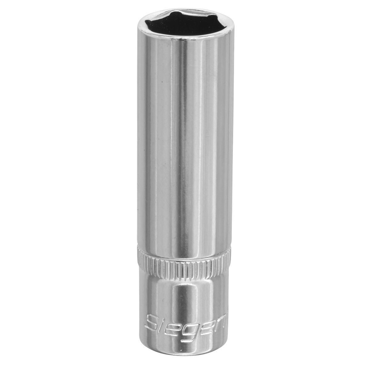 A shiny, silver WallDrive® Socket 13mm Deep 3/8"Sq Drive (model S0591) made from durable Chrome Vanadium steel with the brand name "Sealey" engraved at the bottom section.