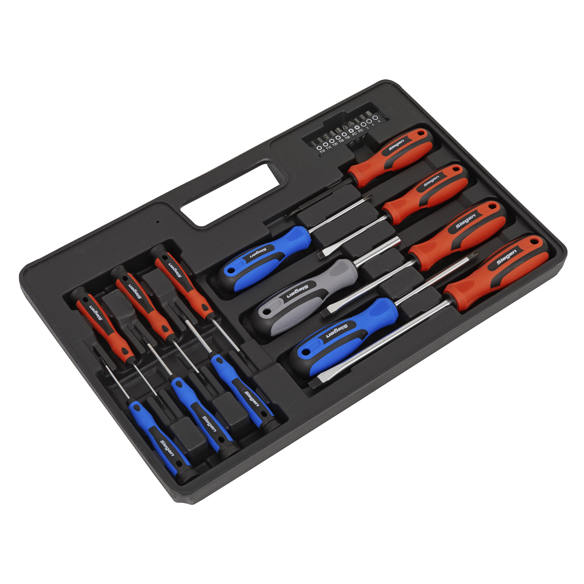 Soft Grip Screwdriver & Bit Set 23pc - S0598 - Farming Parts