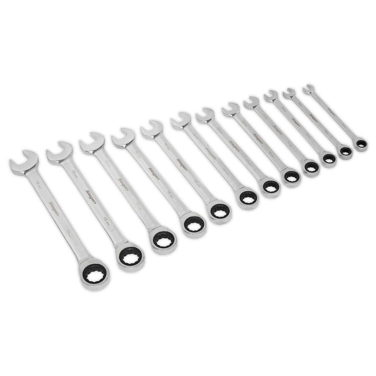 Ratchet Combination Spanner Set 12pc Metric - S0634 - Farming Parts