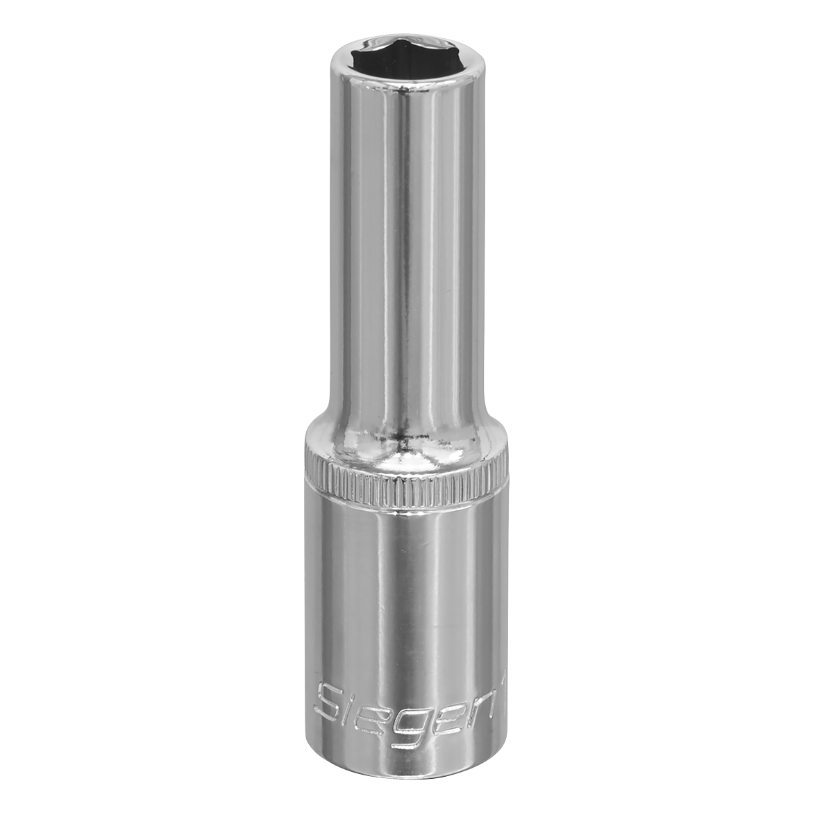 A deep 11mm socket with a WallDrive® configuration, made from Chrome Vanadium steel and boasting a chrome finish, proudly displays the brand name "Sealey" etched near the base.