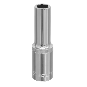 A deep 11mm socket with a WallDrive® configuration, made from Chrome Vanadium steel and boasting a chrome finish, proudly displays the brand name "Sealey" etched near the base.