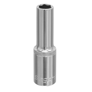 A deep 11mm socket with a WallDrive® configuration, made from Chrome Vanadium steel and boasting a chrome finish, proudly displays the brand name "Sealey" etched near the base.