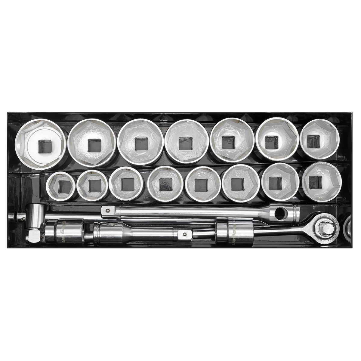 Socket Set 21pc 1"Sq Drive 6pt WallDrive® Metric - S0768 - Farming Parts