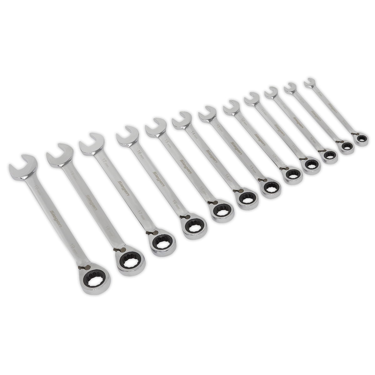 Reversible Ratchet Combination Spanner Set 12pc Metric - S0840 - Farming Parts